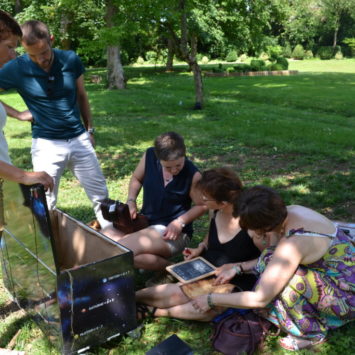 Joueurs de l'escape game mobile organisé par Arcanium